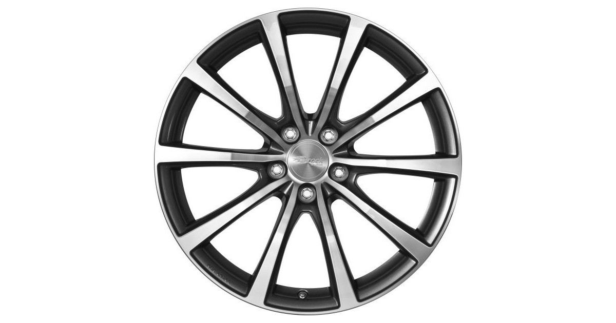 Jante Alu Brock B32 Himalaya Grey Full Polished 7,5x18 5x114.3 ET53 , Alésage 67.1