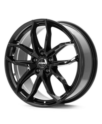 Jante Alu Rial Lucca Diamond Black 8x18 5x108 ET45 , Alésage 70.1