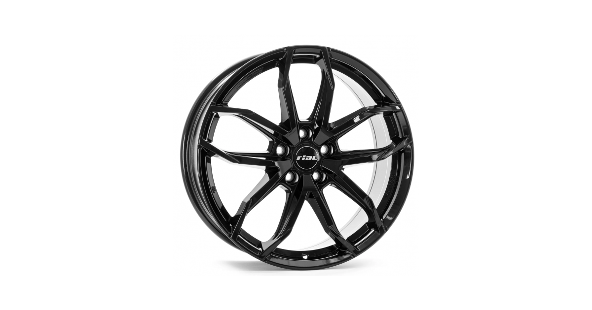 Jante Alu Rial Lucca Diamond Black 8x18 5x108 ET45 , Alésage 70.1