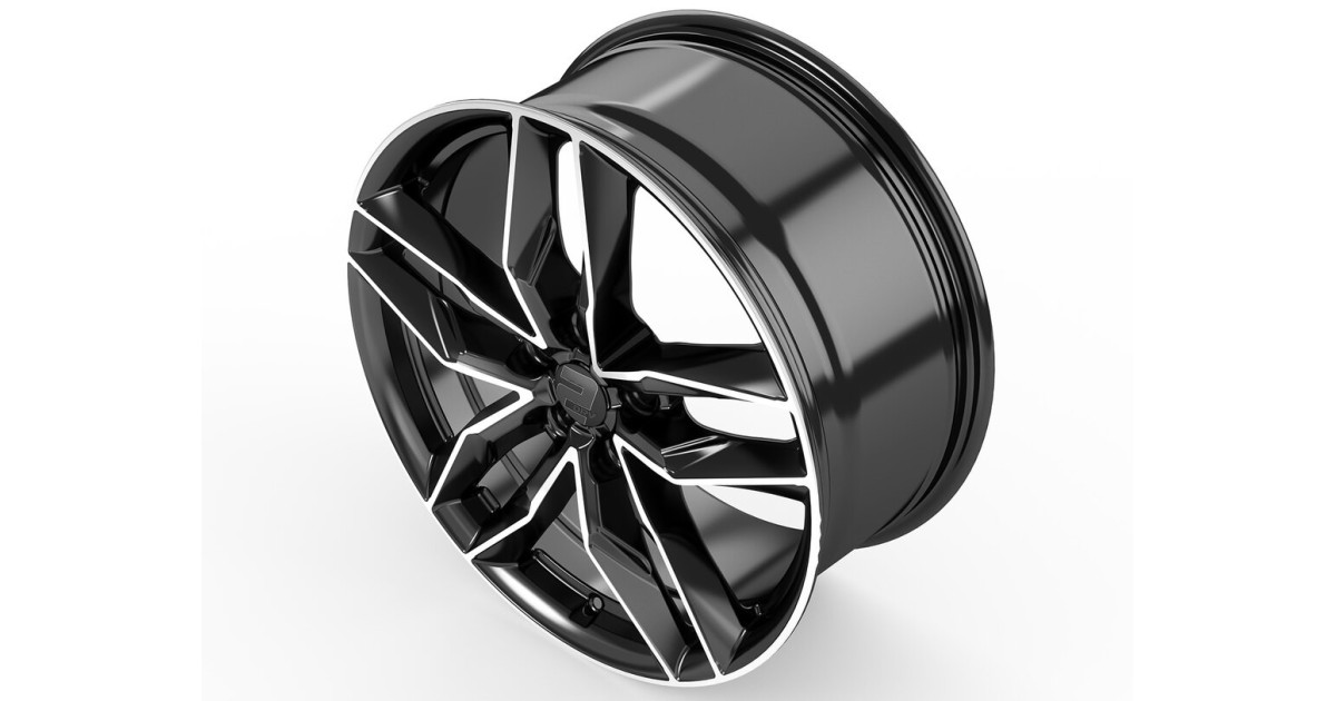 Jante ALU, Wheelworld - 2DRV WH40 SP+ Noir brillant / Face polie 8.5X19 5/112 ET36, Alésage 57.1