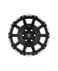 Jante ALU, SPARCO DAKAR Noir mat / liseré poli / rivets 8.5X18 6/114.3, Alésage 66.1