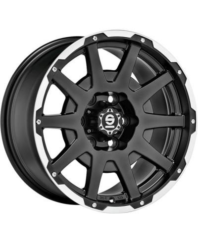 Jante ALU, SPARCO DAKAR Noir mat / liseré poli / rivets 8.5X18 5/127, Alésage 71.6