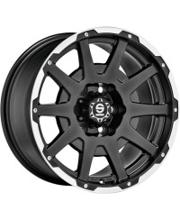 Jante ALU, SPARCO DAKAR Noir mat / liseré poli / rivets 8.5X18 5/127, Alésage 71.6