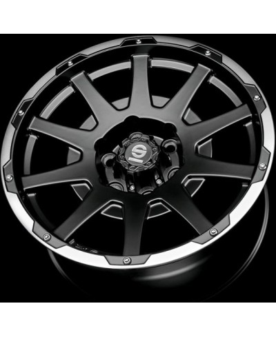Jante ALU, SPARCO DAKAR Noir mat / liseré poli / rivets 8.5X18 5/127, Alésage 71.6