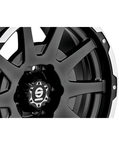 Jante ALU, SPARCO DAKAR Noir mat / liseré poli / rivets 8.5X18 5/127, Alésage 71.6