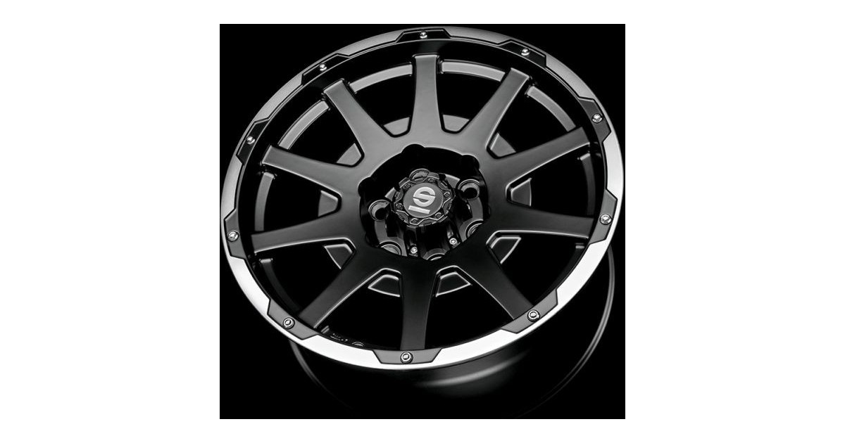 Jante ALU, SPARCO DAKAR Noir mat / liseré poli / rivets 8.5X18 6/135, Alésage 87.06