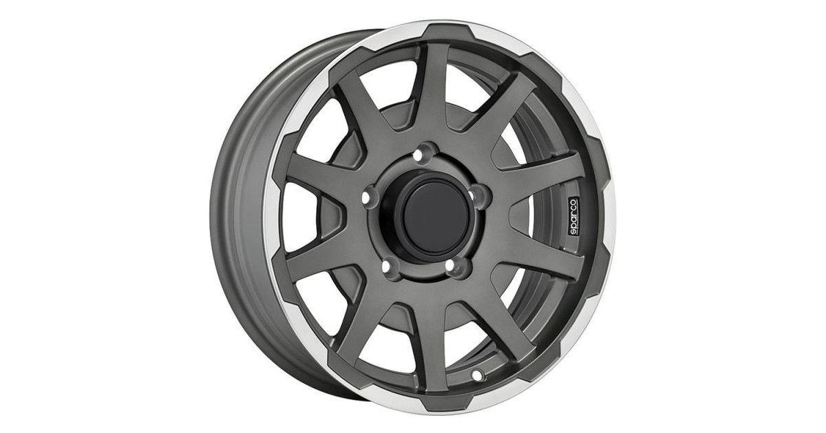 Jante ALU, SPARCO DAKAR MATT DARK GREY LIP POLISHED, 5.5X16 5/139.7 ET5, Alésage 108.3