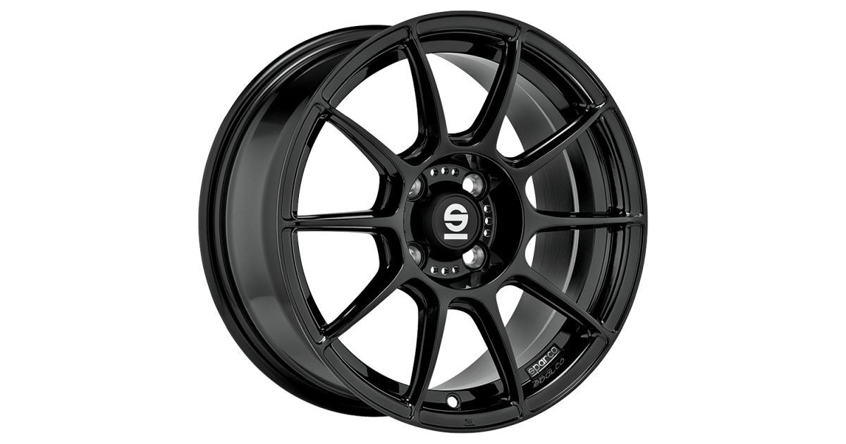 Jante ALU, SPARCO FF1 GLOSS BLACK 7X17 4/100 ET33, Alésage 63.4