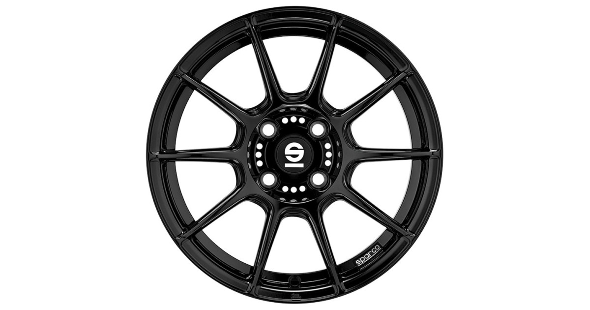 Jante ALU, SPARCO FF1 GLOSS BLACK 7X17 4/100 ET44, Alésage 63.4