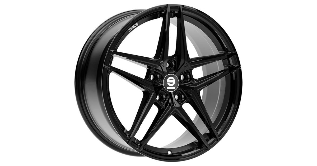 Jante ALU, SPARCO RECORD Gloss Black 8X18 5/112 ET48, Alésage 73.1