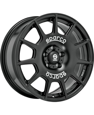Jante ALU, SPARCO TERRA MATT BLACK + WHITE LETTERING 8X18 5/100 ET35, Alésage 63.4