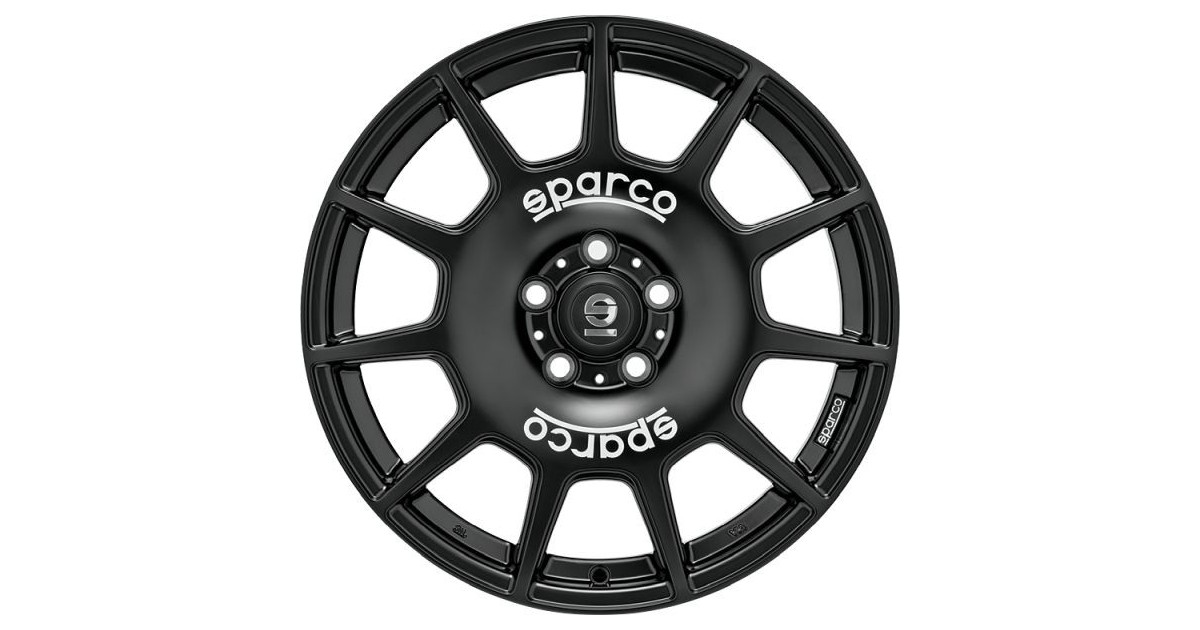 Jante ALU, SPARCO TERRA MATT BLACK + WHITE LETTERING 8X18 5/114.3 ET45, Alésage 73.1