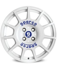 Jante ALU, SPARCO TERRA WHITE + BLUE LETTERING, 7X16 4/100 ET42, Alésage 63.4