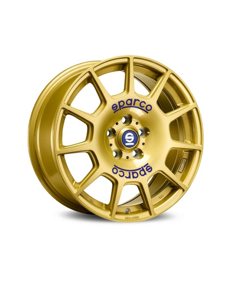 Jante ALU, SPARCO TERRA RACE GOLD + BLUE LETTERING, 7.5X17 5/100 ET48, Alésage 63.4