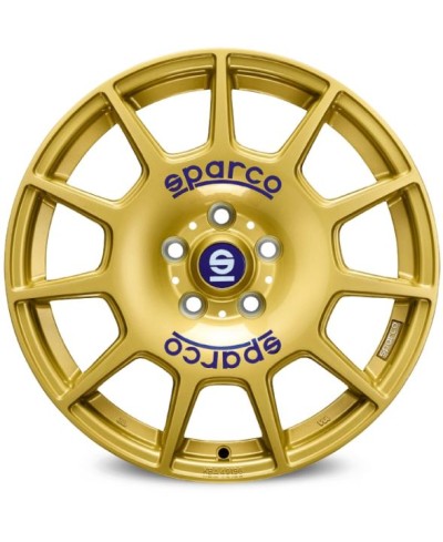 Jante ALU, SPARCO TERRA RACE GOLD + BLUE LETTERING, 7.5X17 5/100 ET48, Alésage 63.4