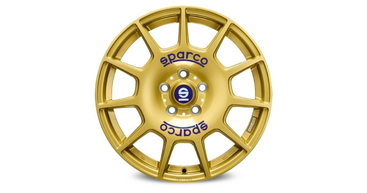 Jante ALU, SPARCO TERRA RACE GOLD + BLUE LETTERING, 7.5X17 5/100 ET48, Alésage 63.4