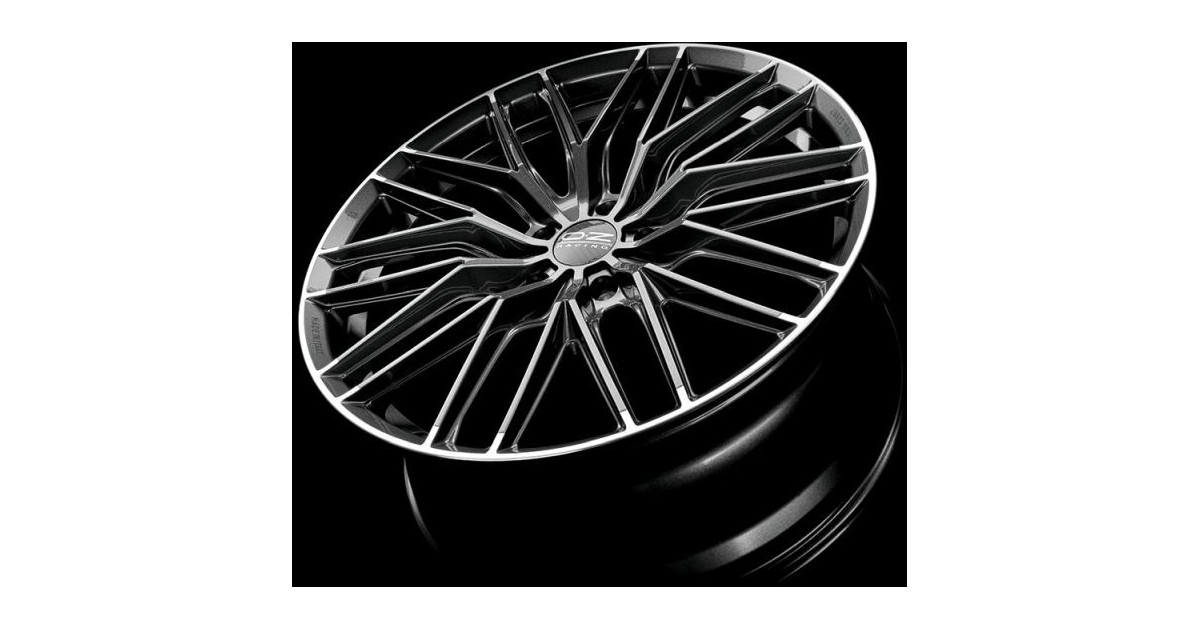 Jante ALU, OZ Gran Turismo HLT  Graphite brillant / liseré poli 8.5X19 5/108 ET45, Alésage 75