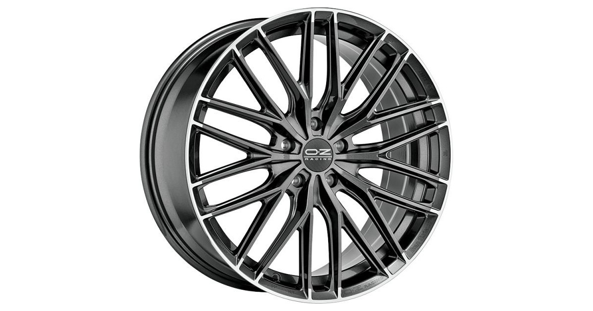 Jante ALU, OZ Gran Turismo HLT  Graphite brillant / liseré poli 8.5X19 5/112 ET45, Alésage 75