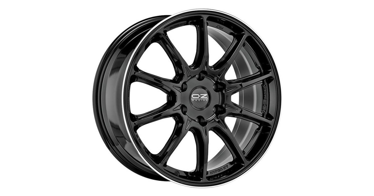 Jante ALU, OZ Hyper XT HLT  Noir brillant ,Liseré poli 9X20 6/139.70 ET38, Alésage 67.1