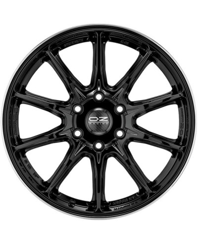 Jante ALU, OZ Hyper XT HLT  Noir brillant ,Liseré poli 9X20 6/139.70 ET38, Alésage 67.1