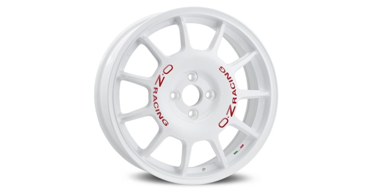 Jante ALU, OZ LEGGENDA Blanc racing  ,Lettrage rouge 7X17 4/100 ET30, Alésage 68