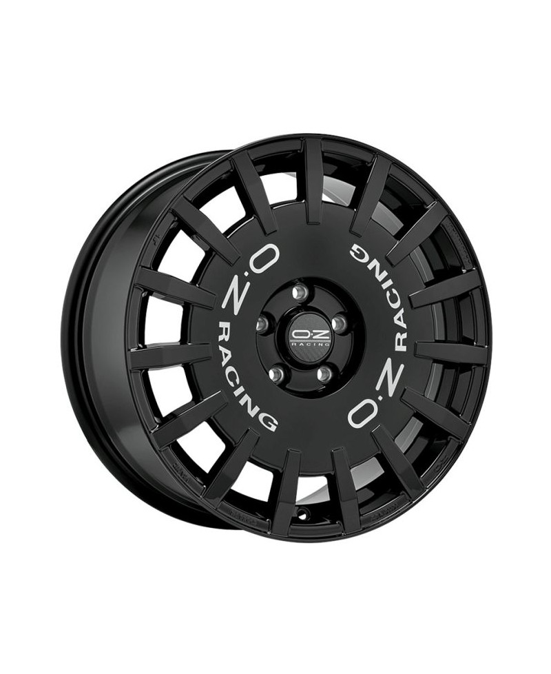 Jante ALU, OZ RALLY Noir brillant ,Lettrage argent 8X19 5/108 ET42, Alésage 75