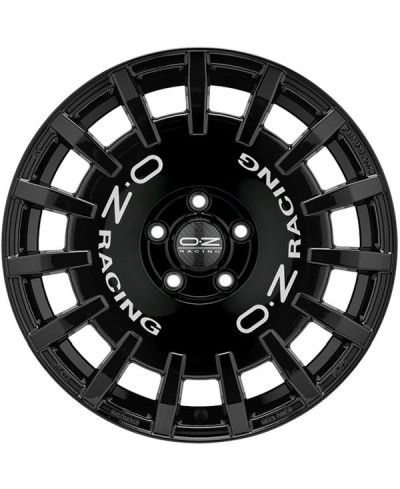 Jante ALU, OZ RALLY Noir brillant ,Lettrage argent 8X19 5/108 ET42, Alésage 75