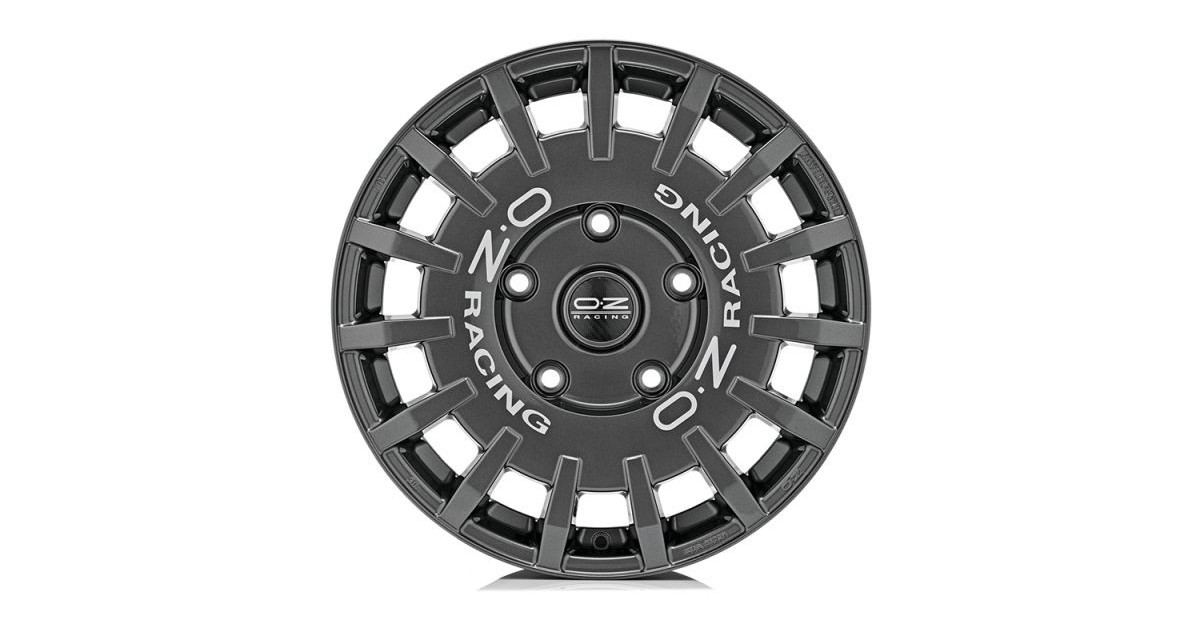 Jante ALU, OZ Rally Racing Graphite foncé , Lettrage argent 8X19 5/120 ET29, Alésage 79