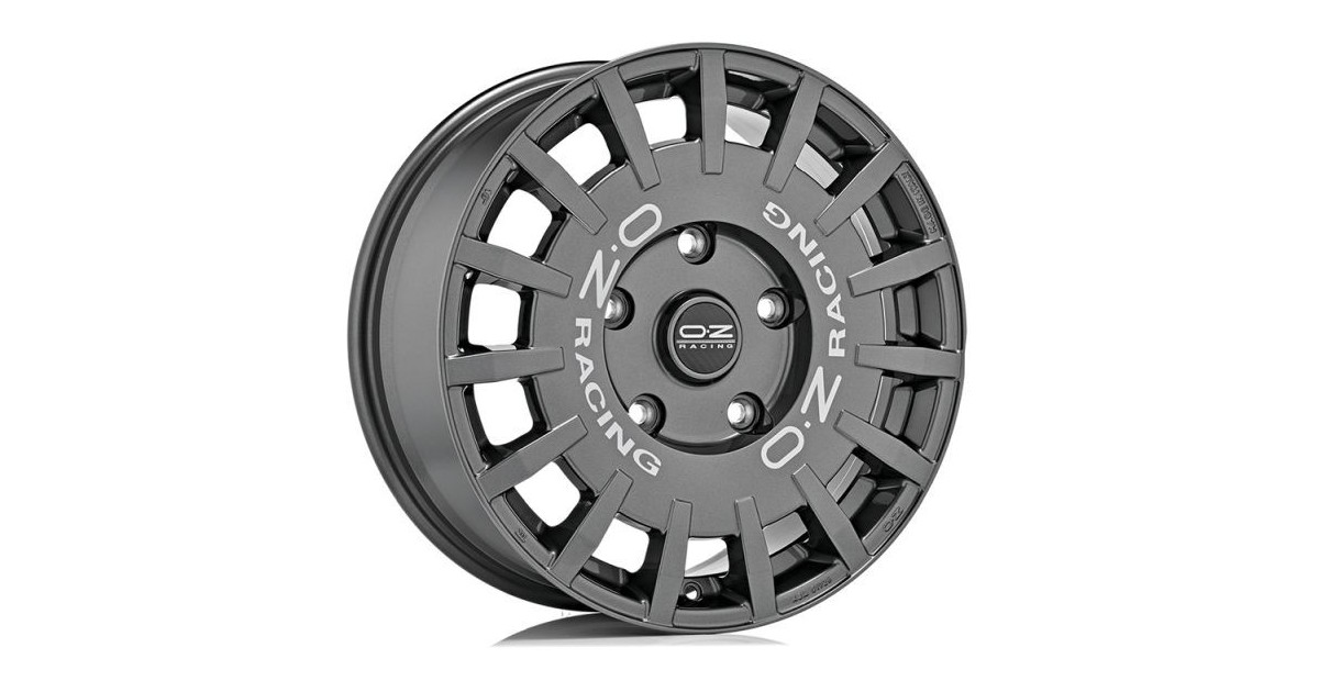 Jante ALU, OZ Rally Racing DARK GRAPHITE SILVER LETTER 8X19 5/112 ET35, Alésage 75