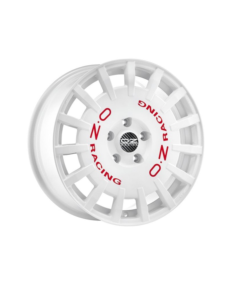 Jante ALU, OZ RALLY RACING  WHITE + RED LETTER 7X17 4/108 ET40, Alésage 75