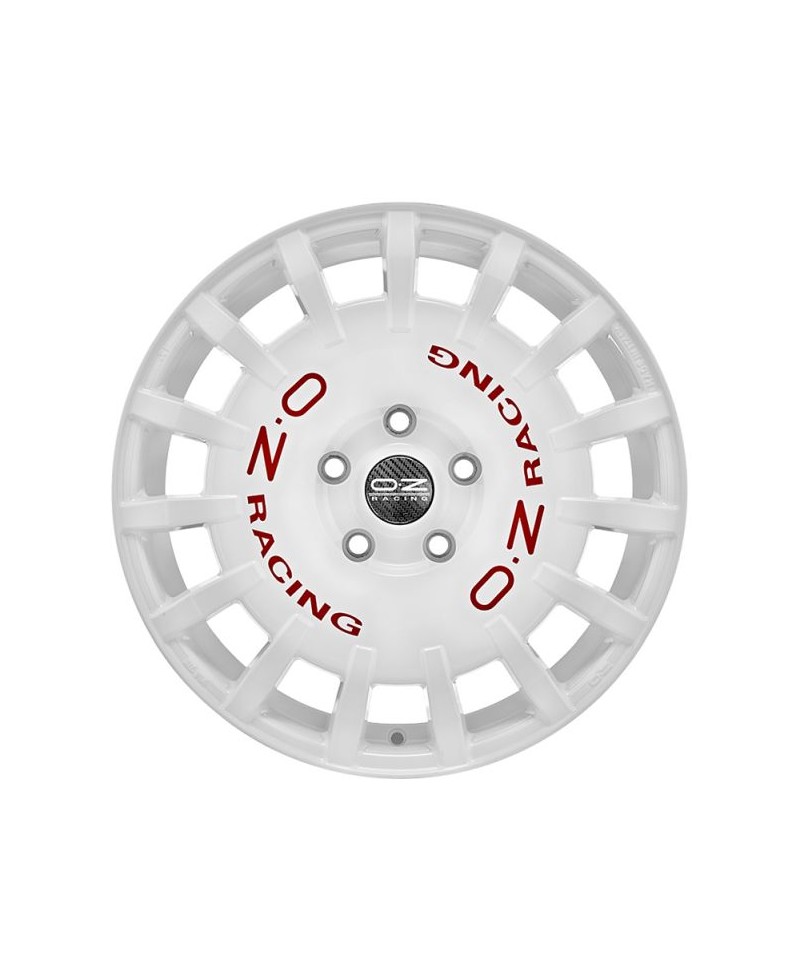 Jante ALU, OZ RALLY RACING  WHITE + RED LETTER 7X17 4/100 ET45, Alésage 68.1