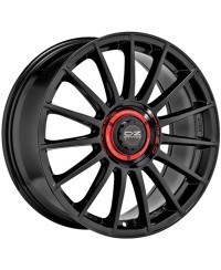 Jante ALU, OZ  Superturismo Evoluzione  Noir brillant , lettrage rouge 8X18 5/112 ET35, Alésage 75.1