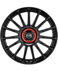 Jante ALU, OZ  Superturismo Evoluzione  Noir brillant , lettrage rouge 8X18 5/112 ET35, Alésage 75.1