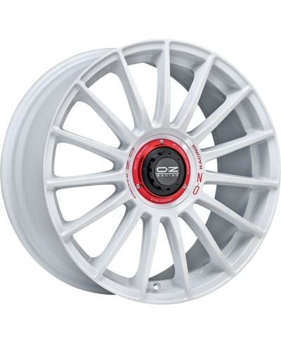 Jante ALU, OZ SUPERTURISMO EVOLUZIONE WRC Blanc racing , Lettrage rouge  8.5X19 5/112 ET44, Alésage 75.1