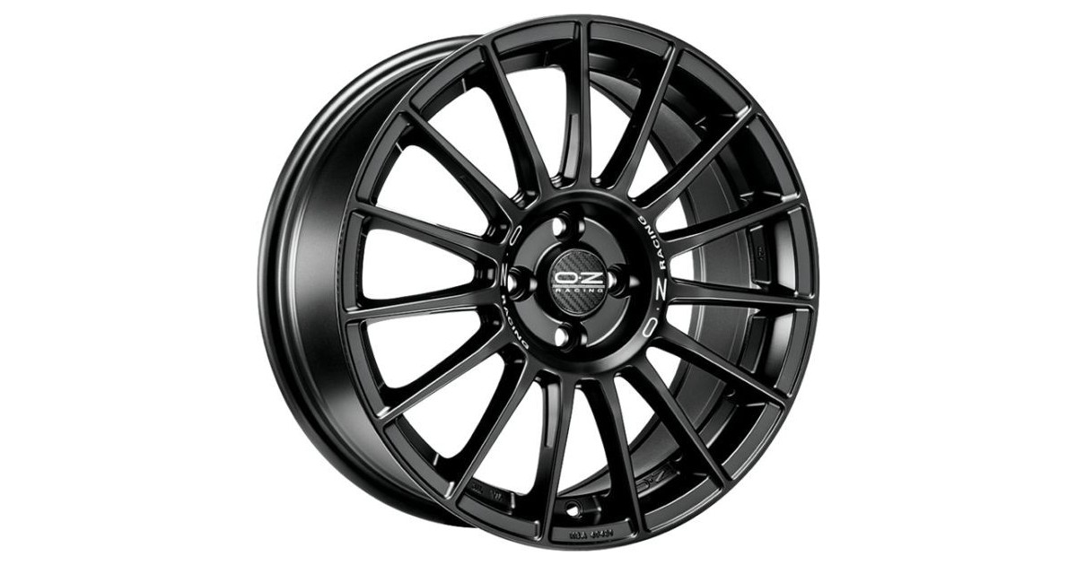 Jante ALU, OZ  Superturismo LM - Noir mat  ,Lettrage argent 7.5X17 5/100 ET35, Alésage 68.1