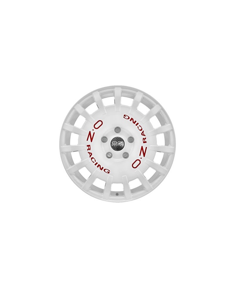Jante ALU, OZ RALLY R./WI/E48 WHITE + RED LET., 8X17 5/100 ET48, Alésage 68