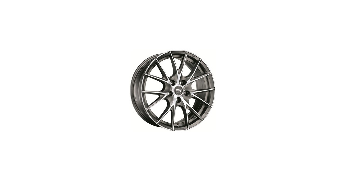 Jante ALU, MSW 25/MTP/ET45 MATT TITANIUM POLIERT, 8X17 5/114.30 ET45, Alésage 73.10