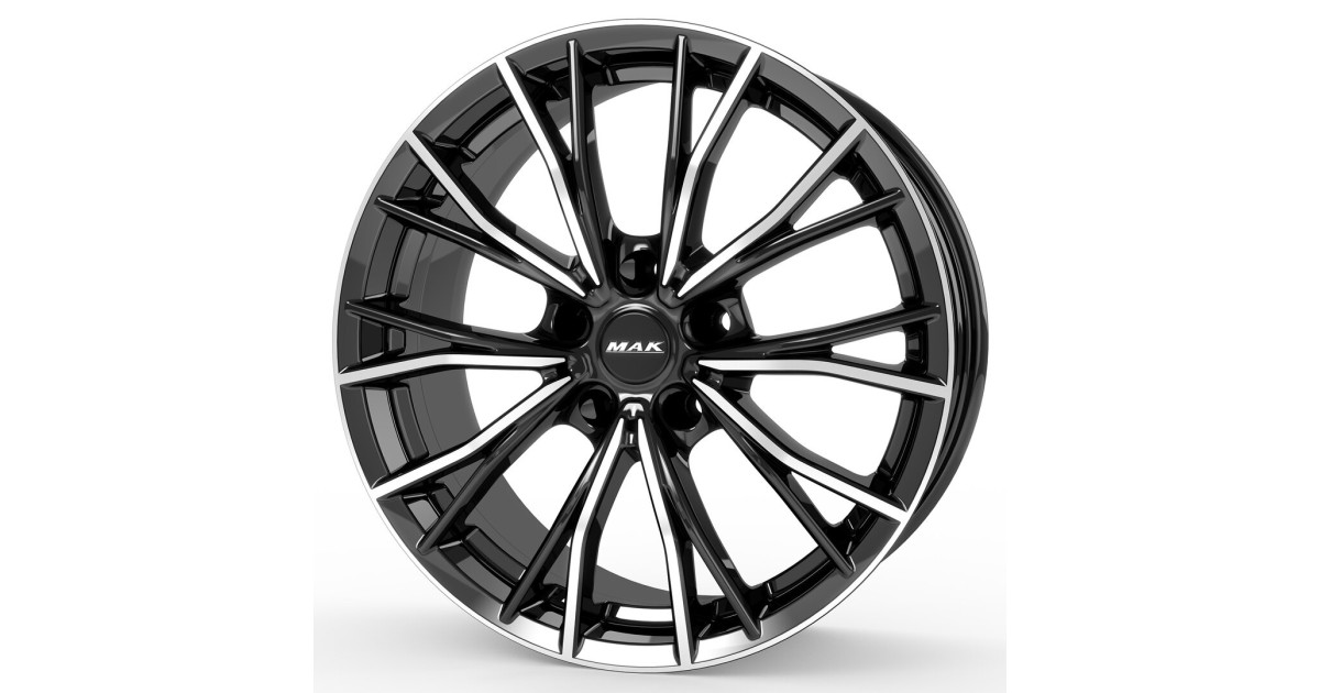 Jante Alu MAK MARK BLACK MIRROR  8x17 5x120 ET53 , Alésage 72.6