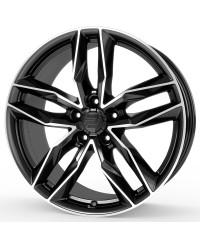 Jante ALU, Wheelworld - 2DRV WH40 SP+ Noir brillant laqué ,Face polie 8.5X19 5/112 ET40, Alésage 66.6