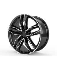 Jante ALU, Wheelworld - 2DRV WH40 SP+ Noir brillant laqué ,Face polie 8.5X19 5/112 ET40, Alésage 66.6