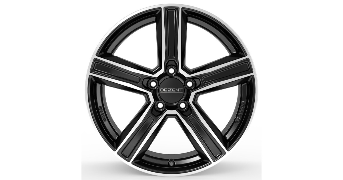 Jante Alu Dezent KG dark Black Polished 6,5x18 5x114.3 ET38  , Alésage 66.1