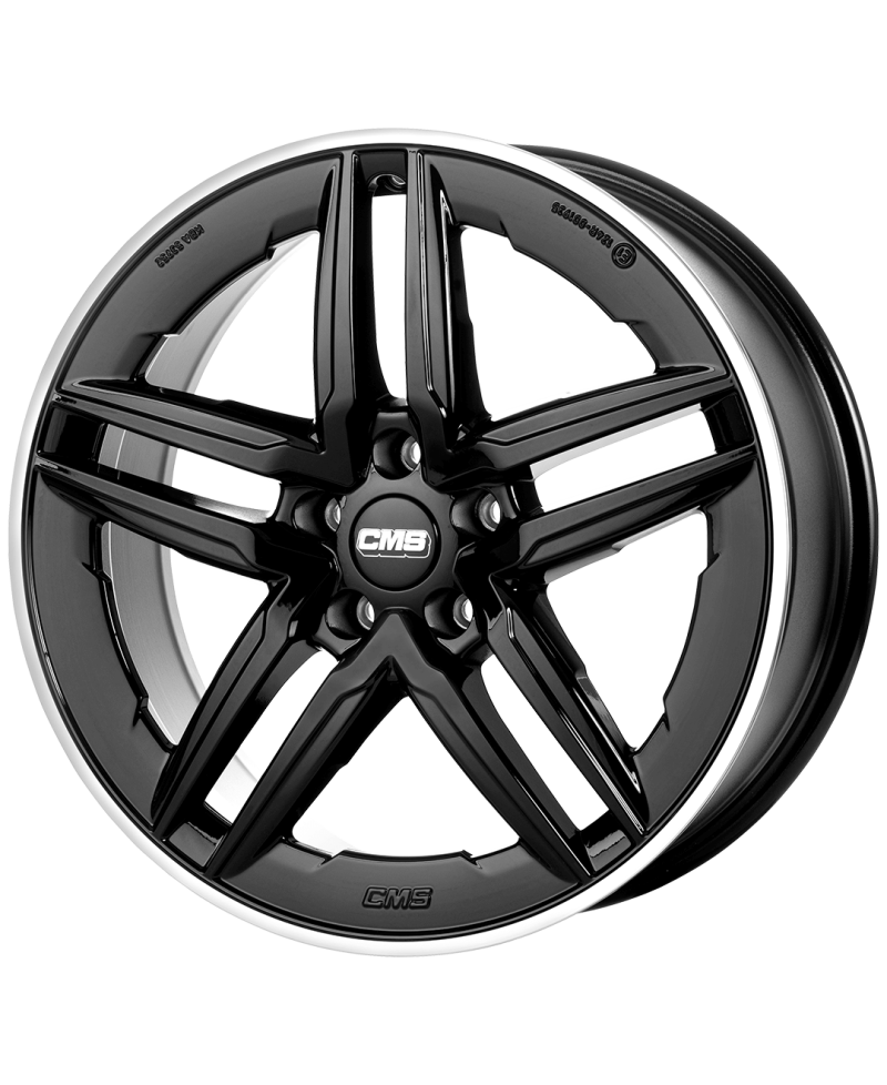 Jante ALU, CMS C29-AERO Noir Bride Poli Brillant, 7.5X18 5/112 ET50, Alésage 57.1