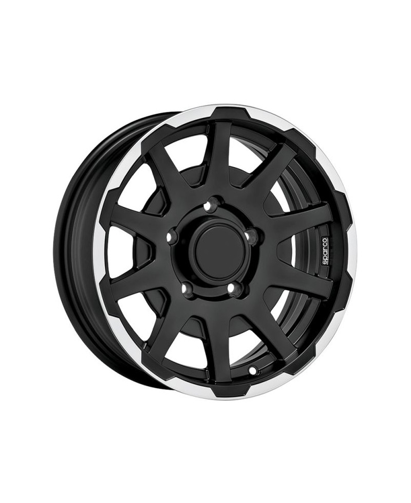 Jante ALU, SPARCO DAKAR  - Noir mat / liseré poli 5.5X16 5/139.7, Alésage 108.3