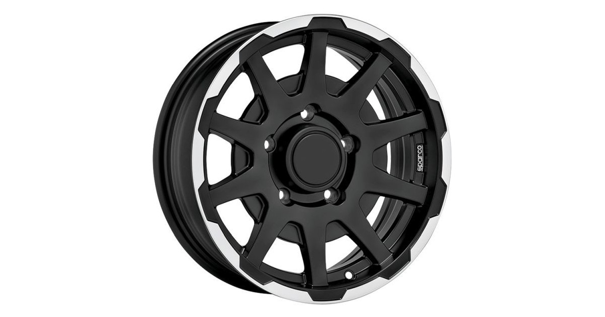 Jante ALU, SPARCO DAKAR  - Noir mat / liseré poli 5.5X16 5/139.7, Alésage 108.3