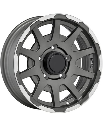 Jante ALU, SPARCO DAKAR - Anthracite foncé mat / liseré poli 5.5X16 5/139.7, ET0 , Alésage 108.3