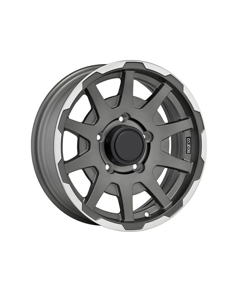 Jante ALU, SPARCO DAKAR - Anthracite foncé mat / liseré poli 5.5X16 5/139.7, ET0 , Alésage 108.3