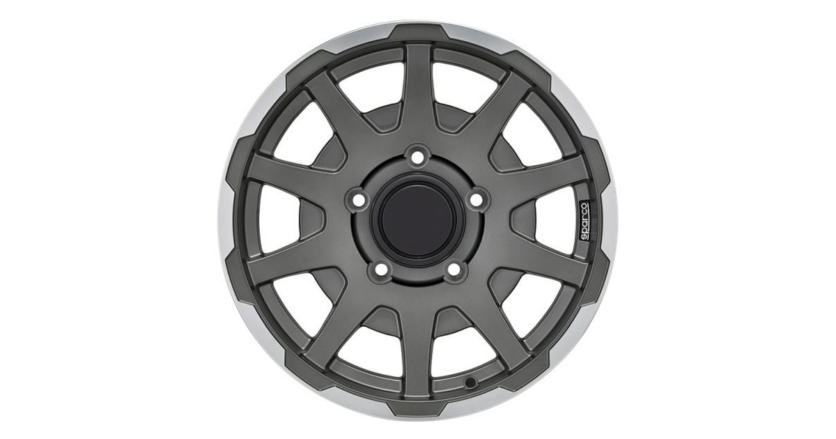 Jante ALU, SPARCO DAKAR - Anthracite foncé mat / liseré poli 5.5X16 5/139.7, ET0 , Alésage 108.3