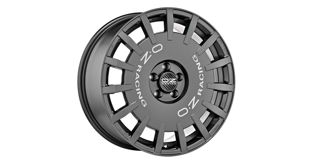 Jante ALU, OZ Rally Racing - Graphite foncé / lettrage argent 8X18 5/120 ET45, Alésage 65.1