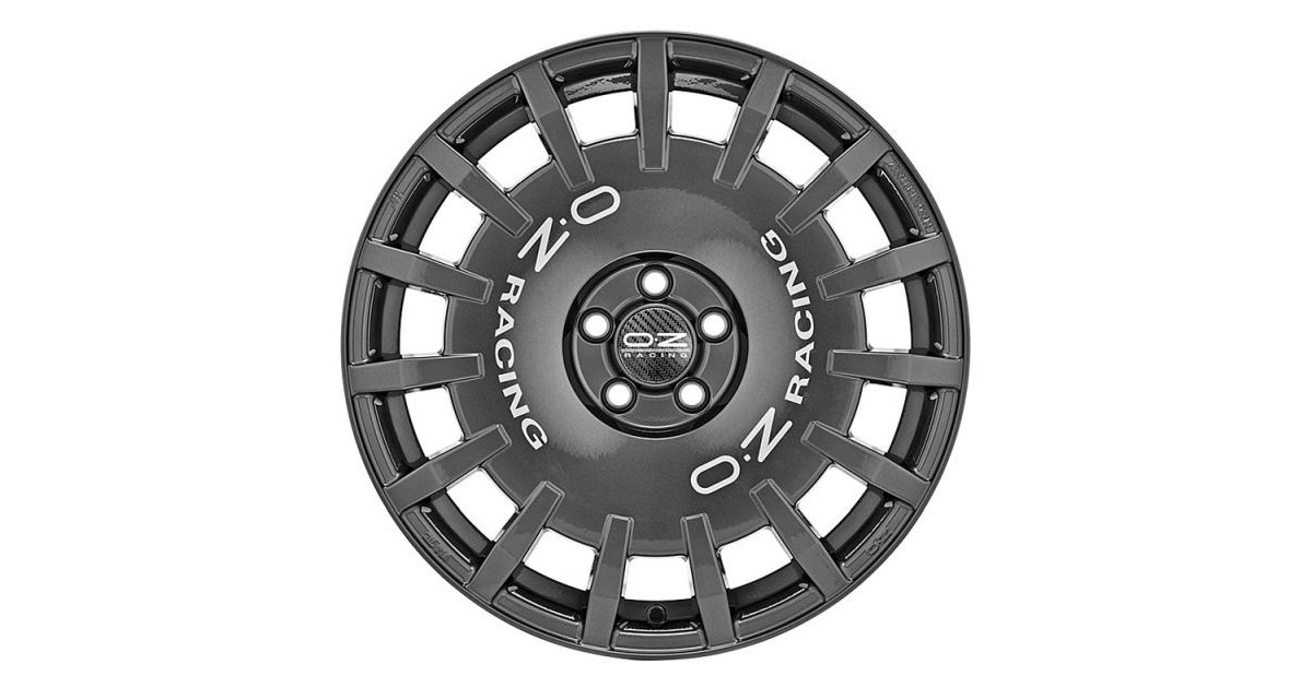 Jante ALU, OZ Rally Racing - Graphite foncé / lettrage argent 8X18 5/120 ET45, Alésage 65.1