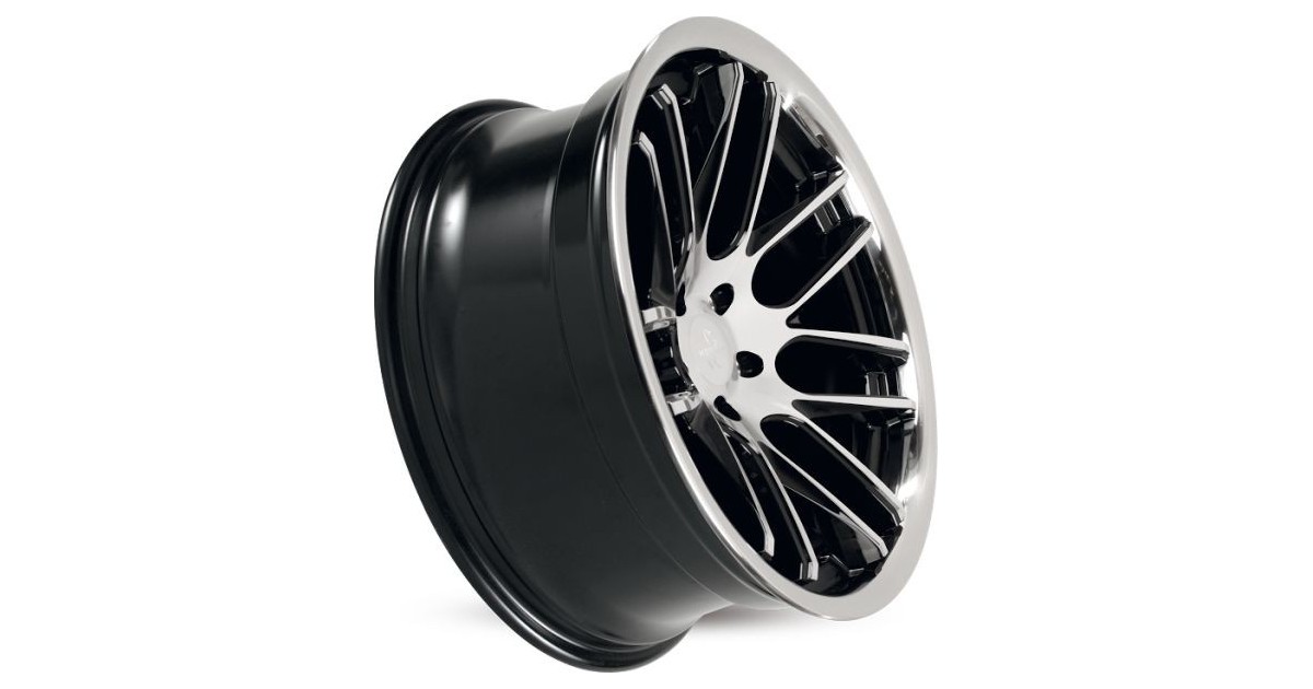 KESKIN  KT14 Concave BFPSL - Noir brillant / face polie / bord inox 11x20 5/120 ET30 ,Alésage 72.6